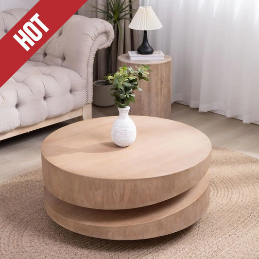 Round Coffee Table, Natural