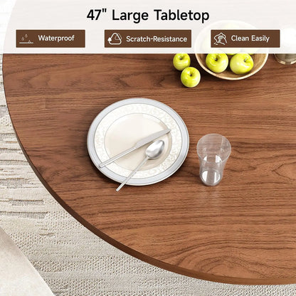 Round Dining Table with Storage