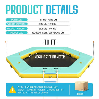 10FT Hexagon Inflatable Water Hammock