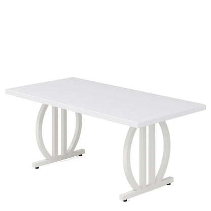 Large Dinner Table with Metal Frame