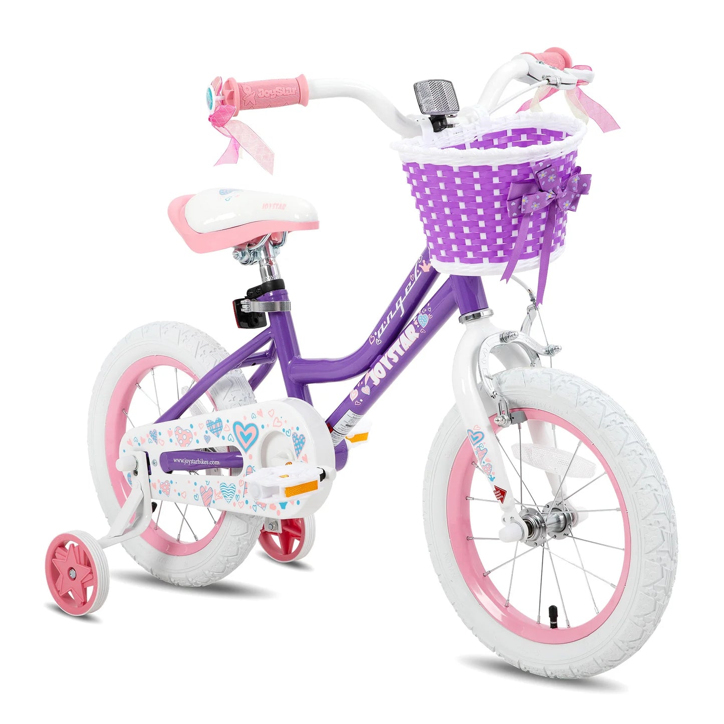 Girls Bike with Basket & Training Wheels