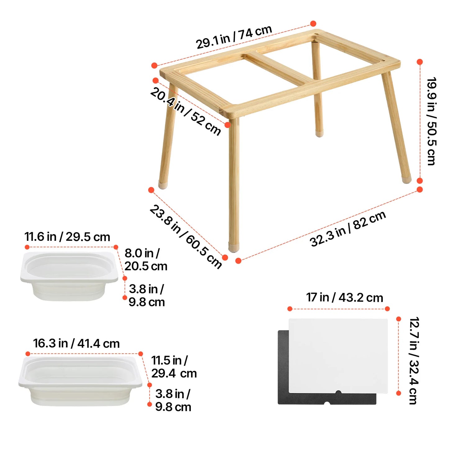 Kids Activity Table with Storage Bins