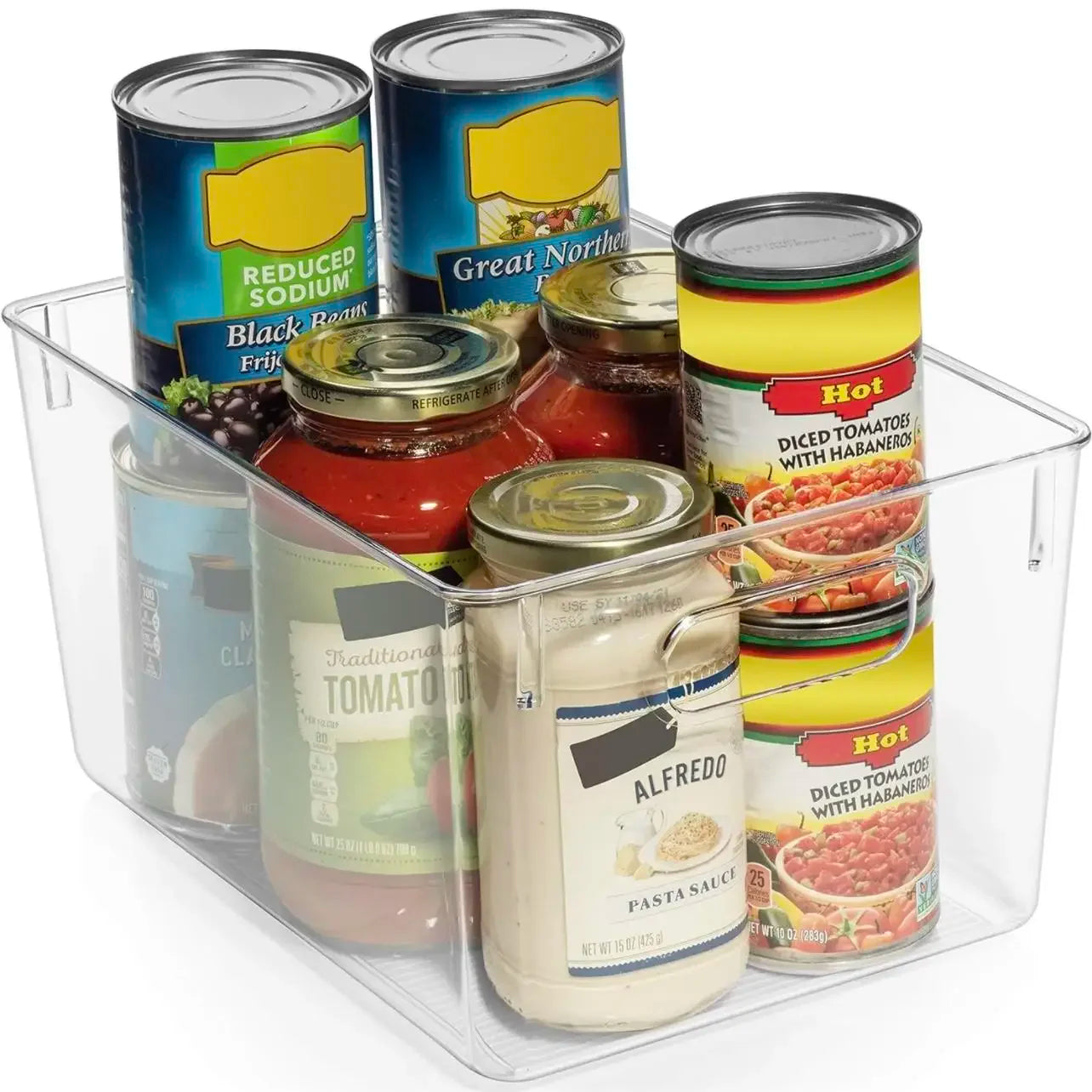 4 Pack Clear Plastic Storage Bins