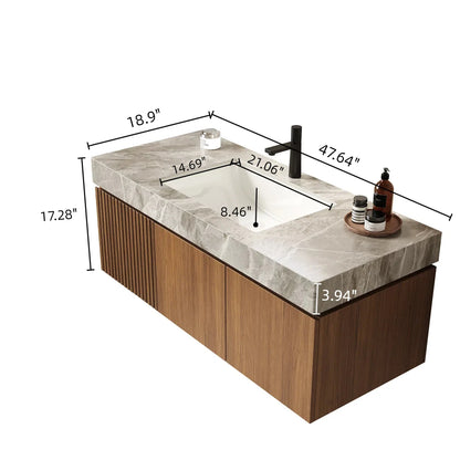 48" Bathroom Vanity with Sink, Wall-Mounted