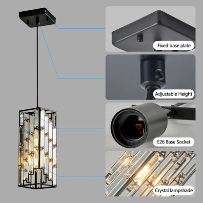 Hanging Ceiling Lamp with Crystal Prism Design