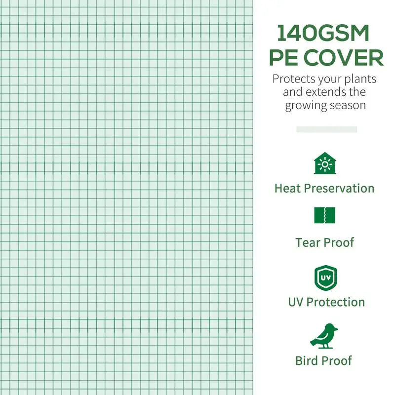 13'x10'x6.5' Walk-in Tunnel Greenhouse