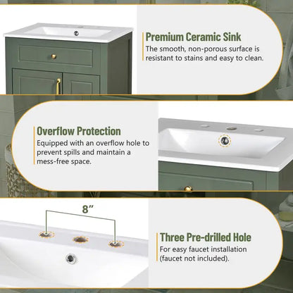Bath Vanity w/ Ceramic Sink