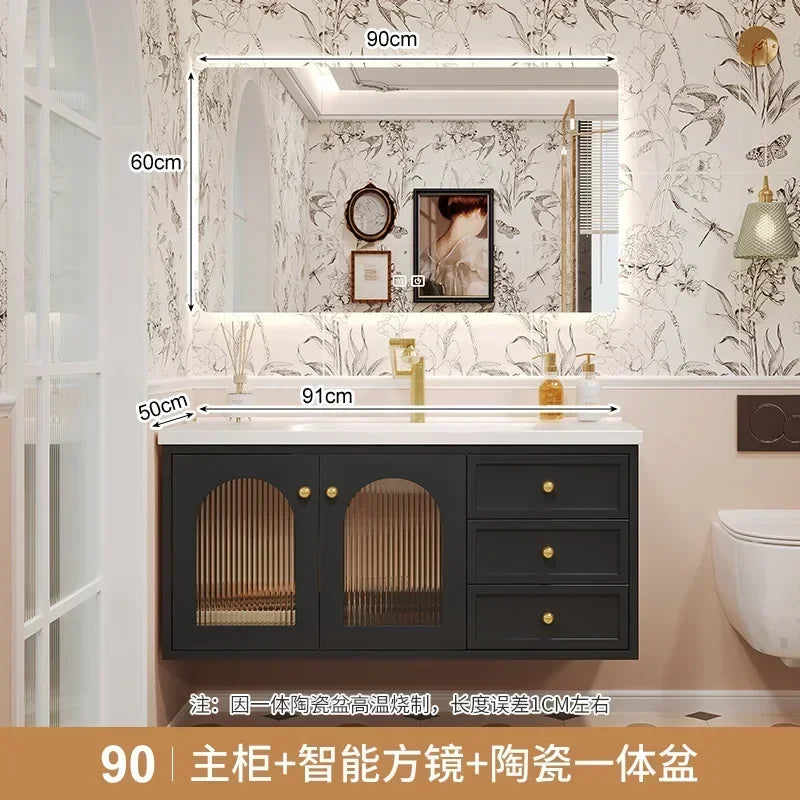 European Retro Washbasin Bathroom Vanity