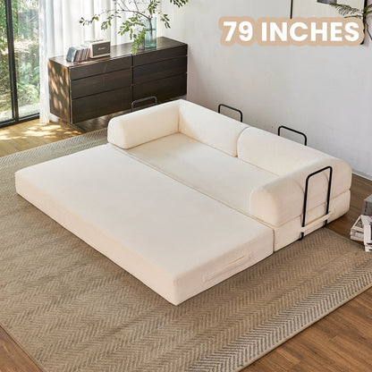 Foldable Convertible Futon Sleeper Sofa Bed