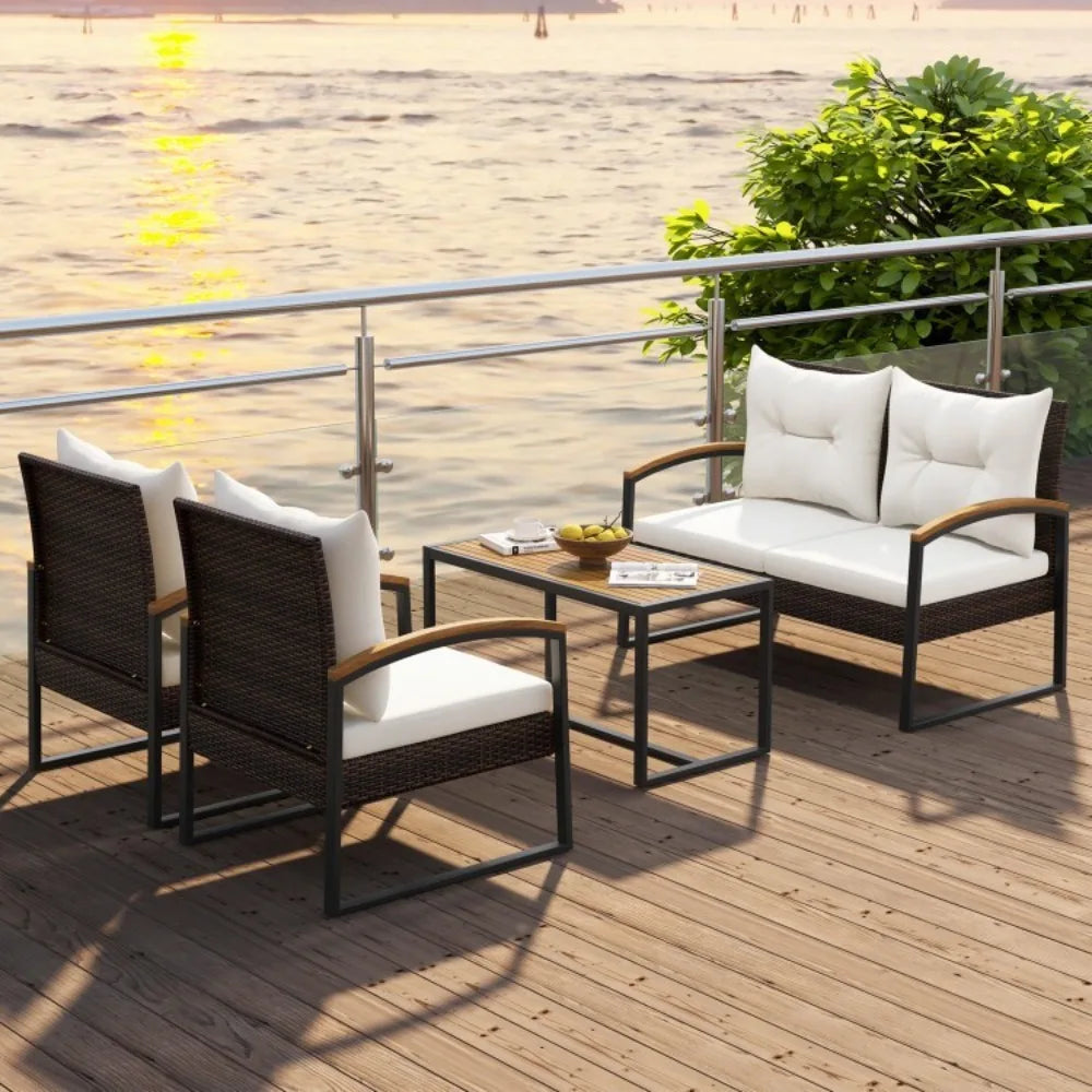4-pc Rattan Patio Furniture