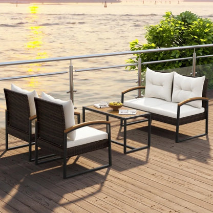 4-pc Rattan Patio Furniture