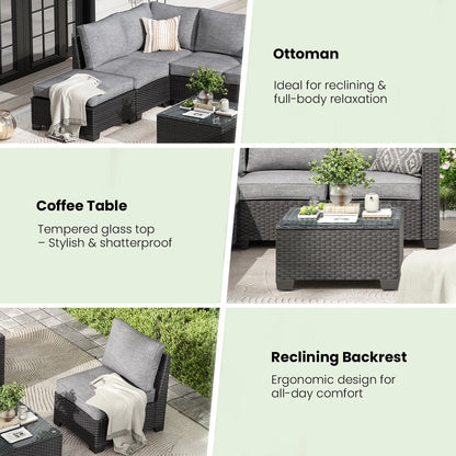 Patio Sectional Sofa Set
