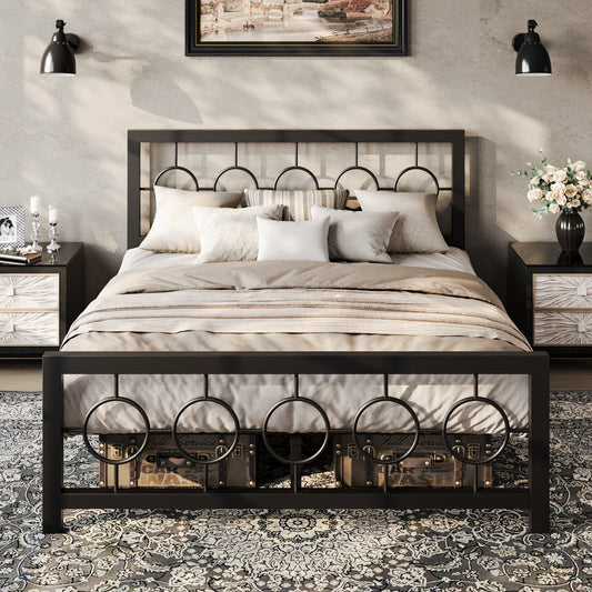Platform Bed Frame with Headboard and Footboard