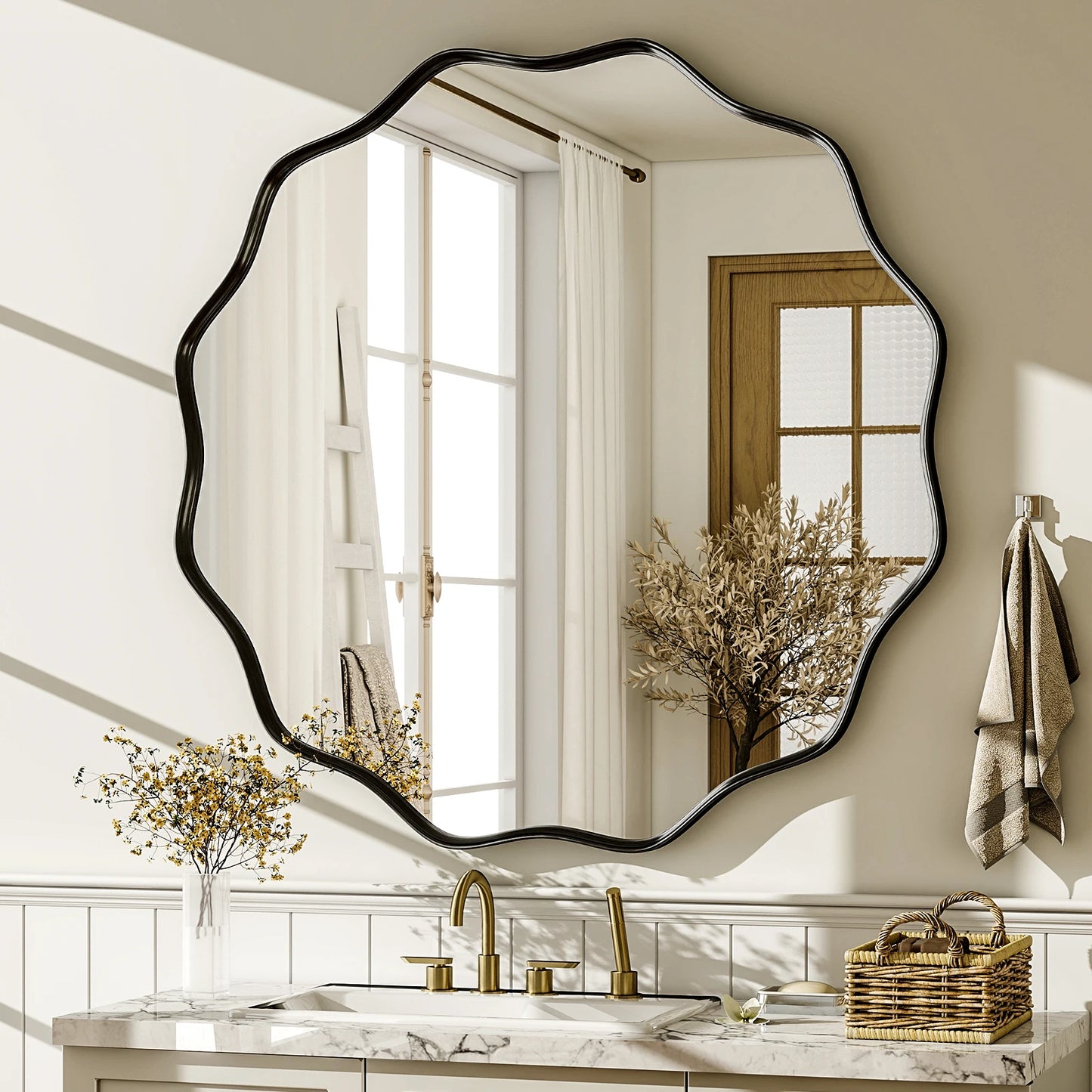 Decorative Wall Mirror with Deep Frame