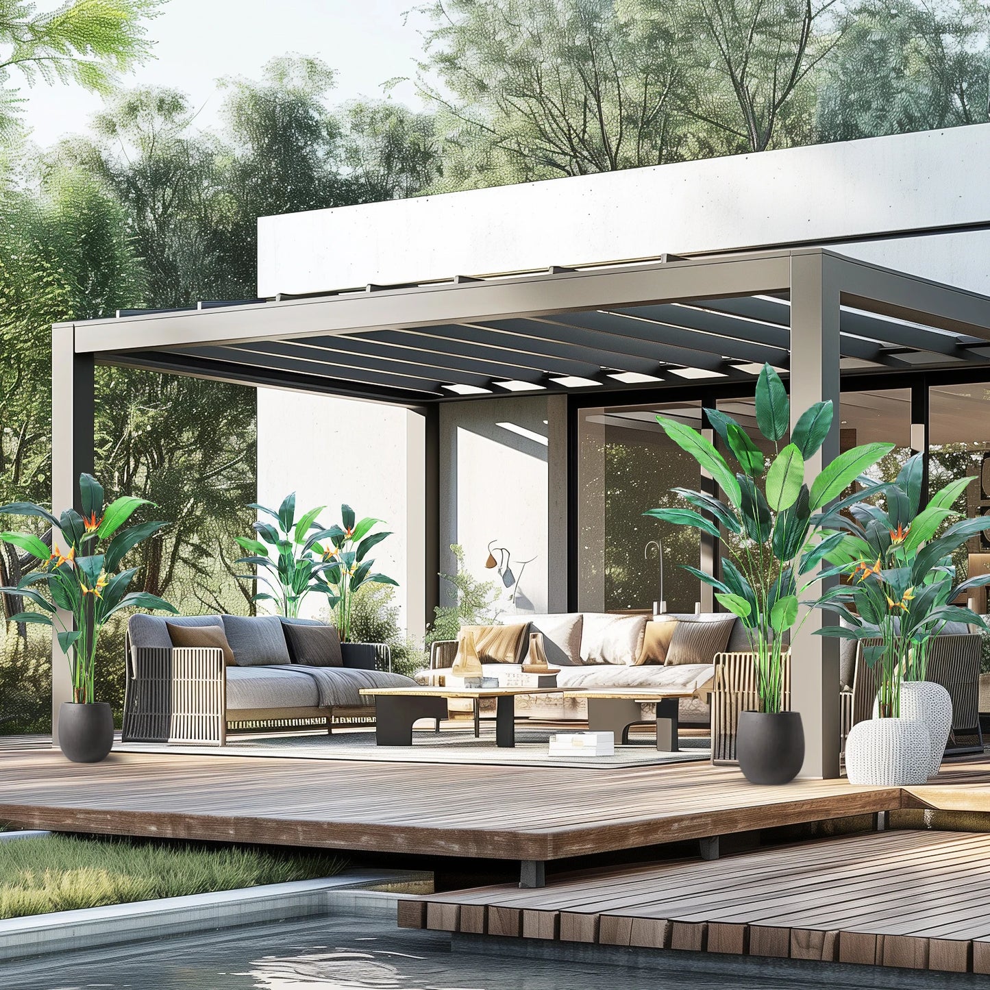 Indoor Outdoor Modern Faux Plants