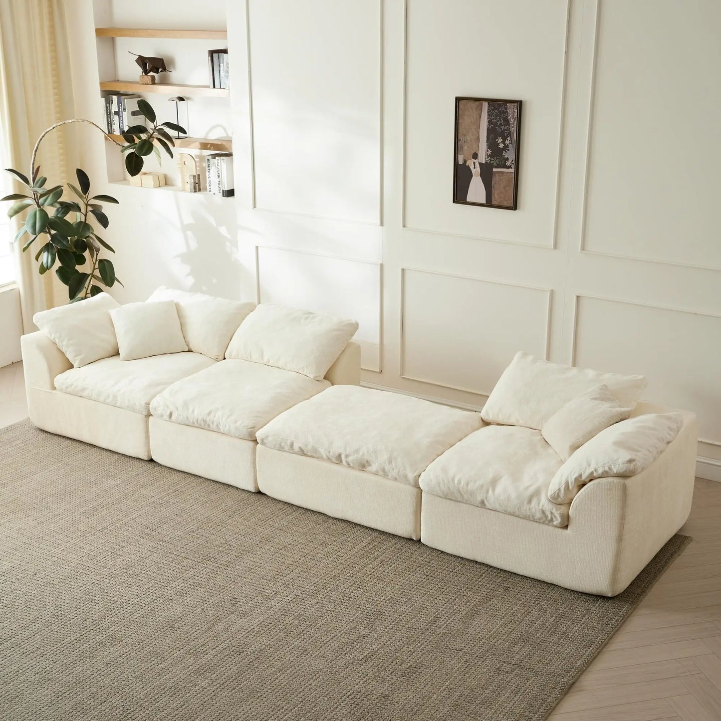 109" Modern Cloud L-Shaped Sectional