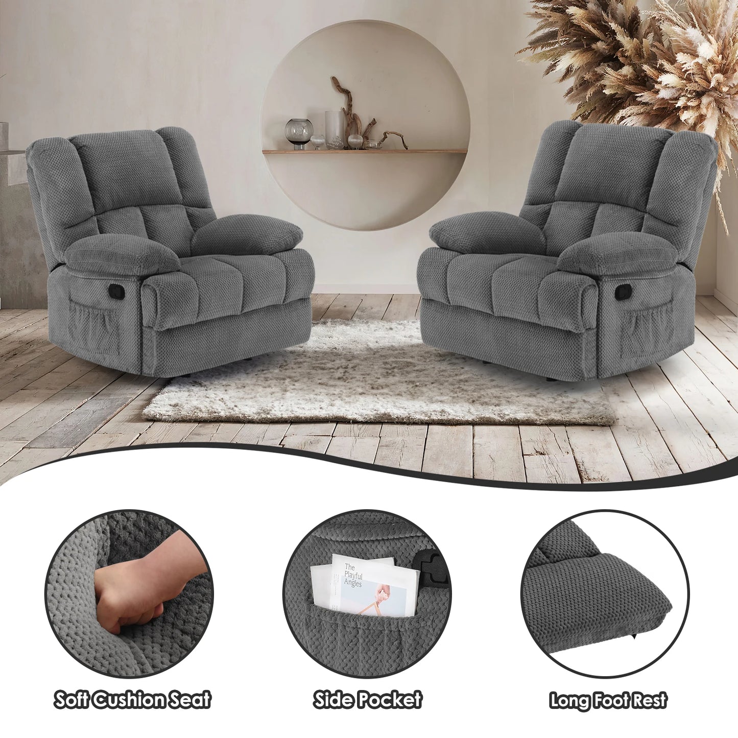 Oversized Rocker Recliner Chair