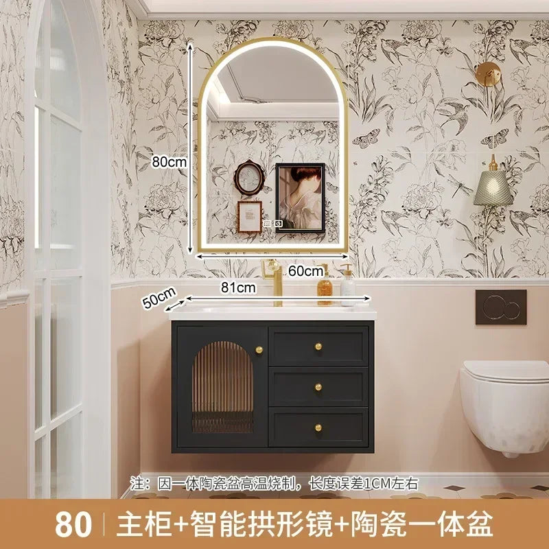 European Retro Washbasin Bathroom Vanity