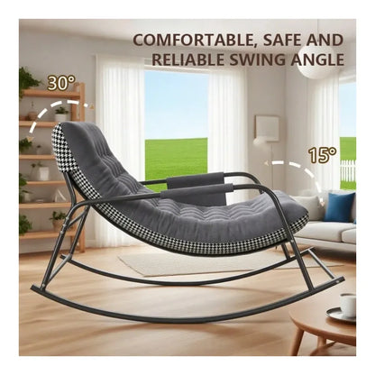 Oversized Rocking Chair With Cushion Armrests