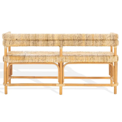 Natural Rattan Banana Woven Bench