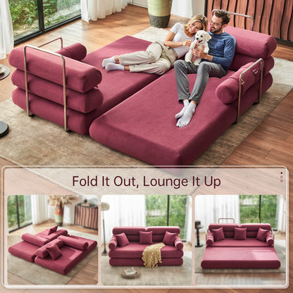 35'' High-Back Floor Couch Bed