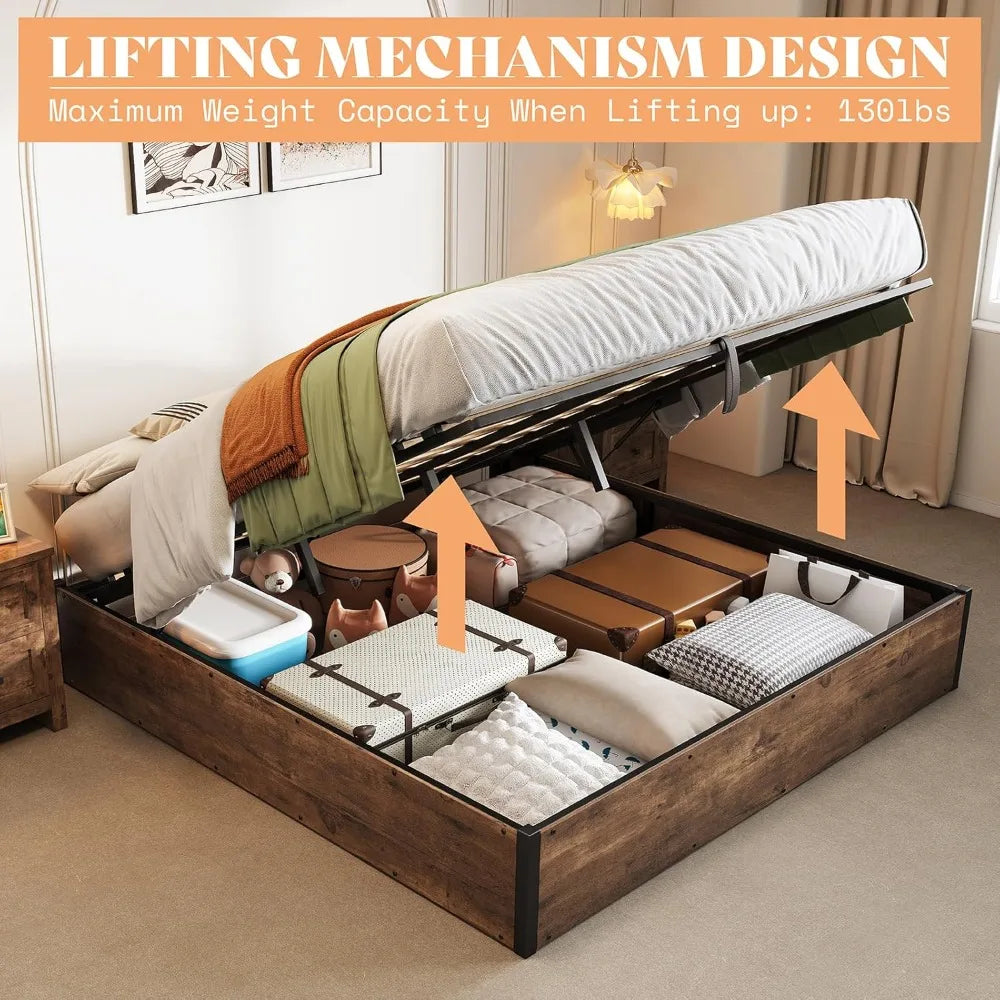 Lift-Up Bed with Storage