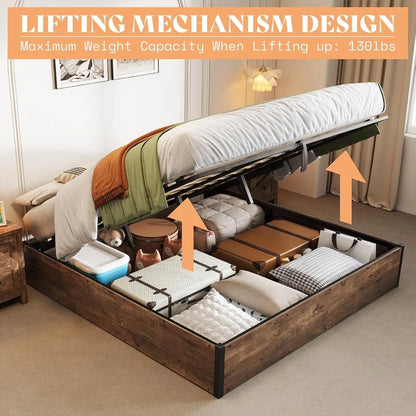 Lift-Up Bed with Storage