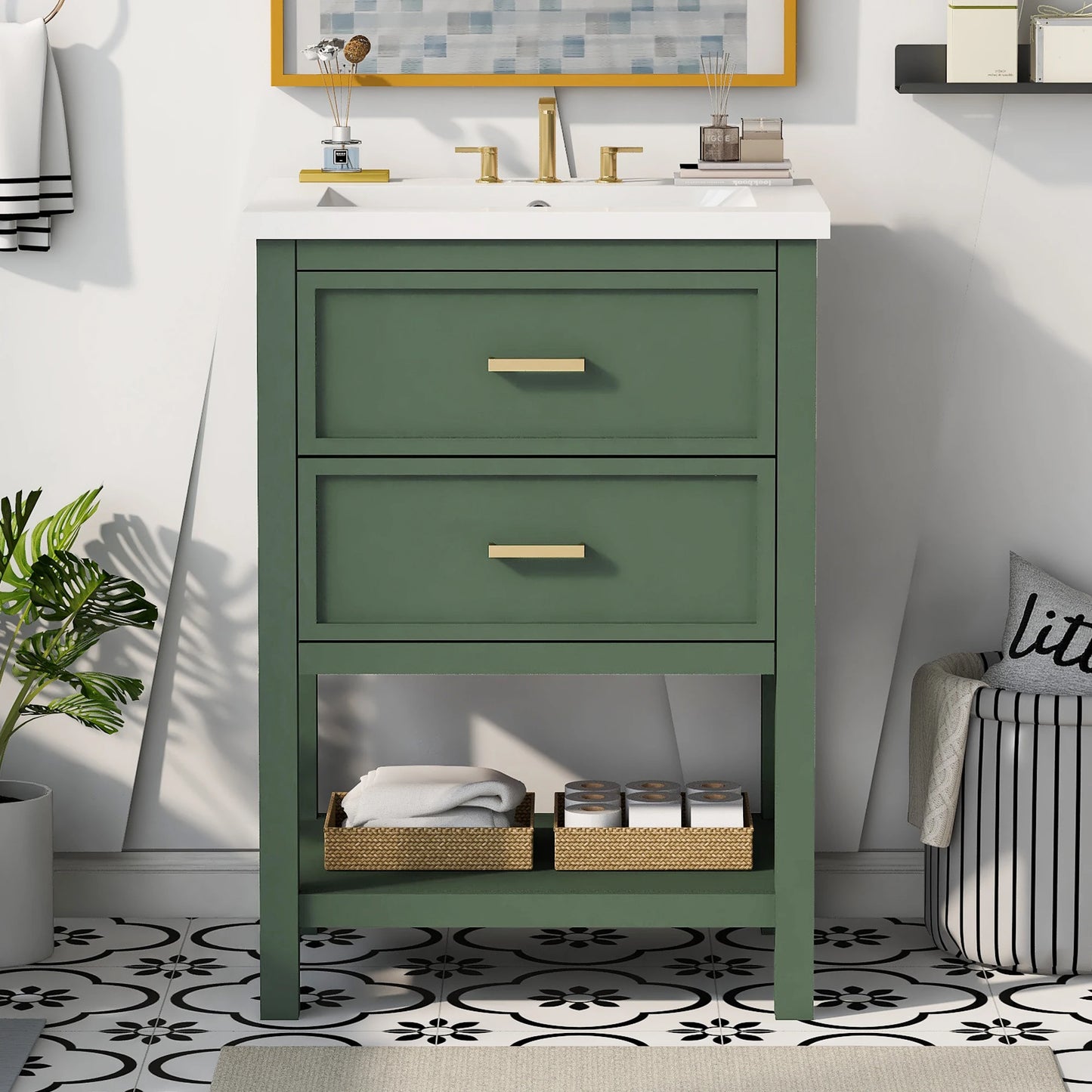 Bathroom Vanity with Top Sink