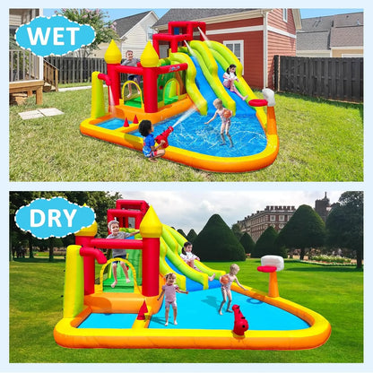 Inflatable Bounce House with Water Slides