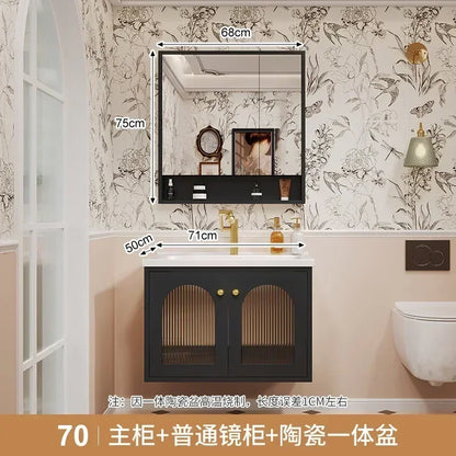 European Retro Washbasin Bathroom Vanity