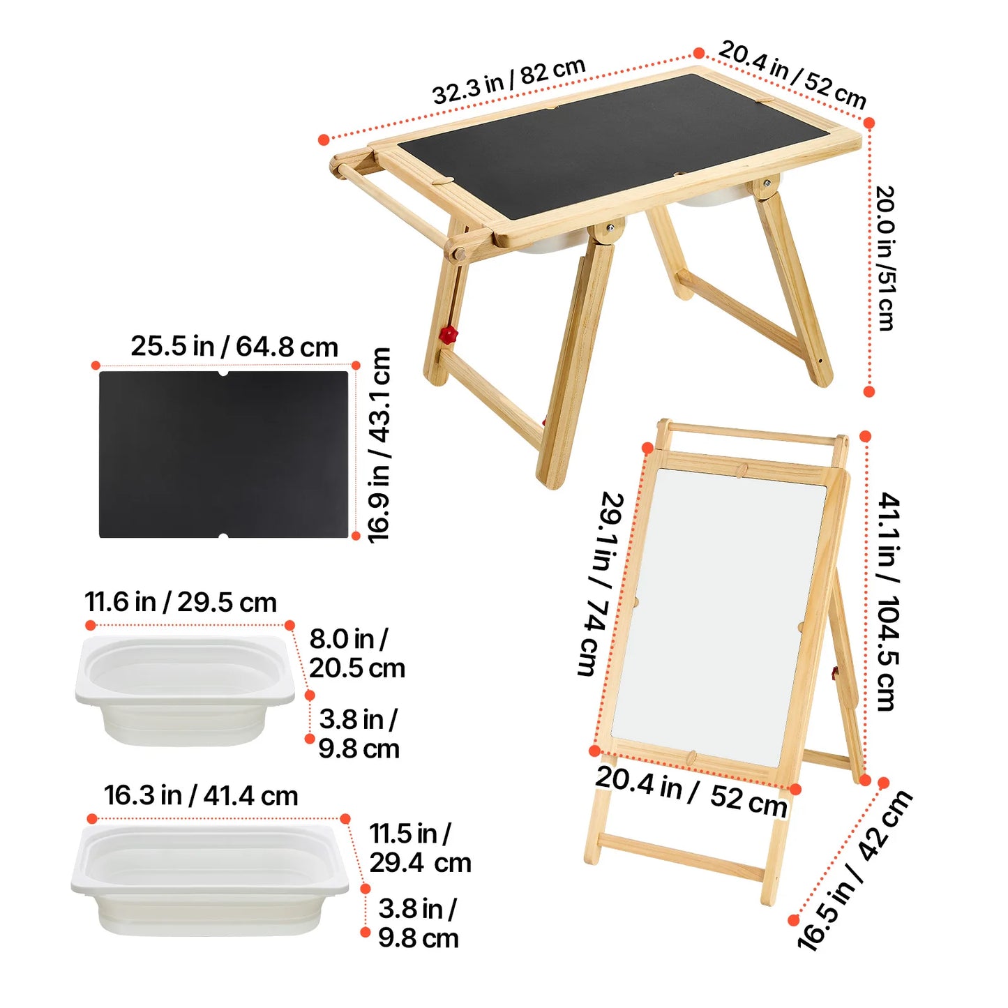 Kids Activity Table with Storage Bins