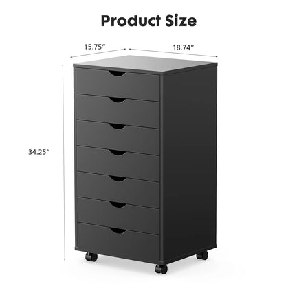 7-Drawer Storage Cabinet on Wheels