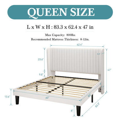 Velvet Upholstered Bed Frame