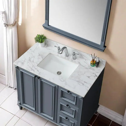Sintered Stone Undermount Ceramic Sink and Vanity