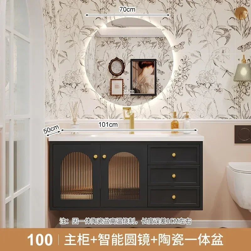 European Retro Washbasin Bathroom Vanity