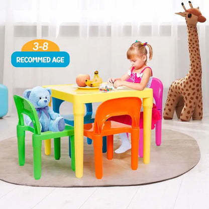 Kids Plastic Table and 4 Chairs