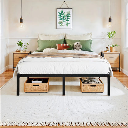Metal Platform Bed Frame with Storage