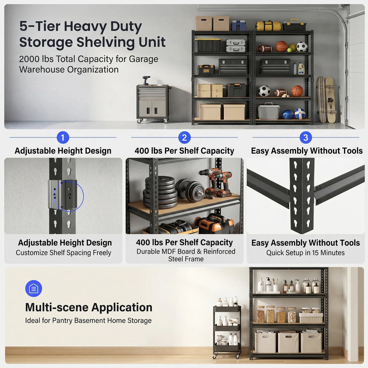 Heavy-Duty Industrial Metal Storage Shelves