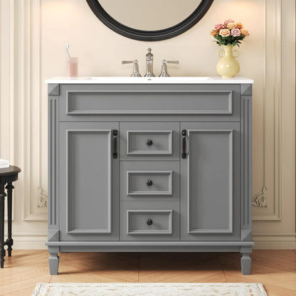 36in Freestanding Bathroom Vanity with Sink