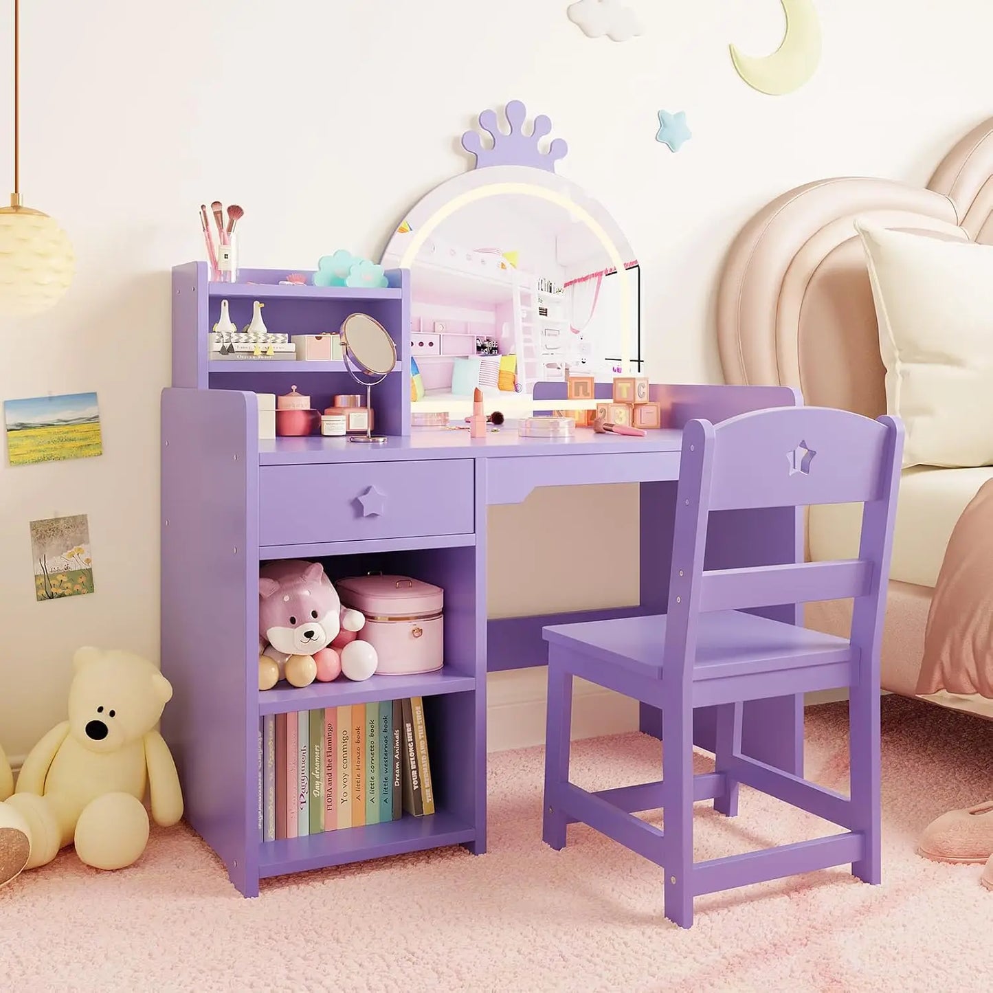 Princess Vanity with Lighted Mirror