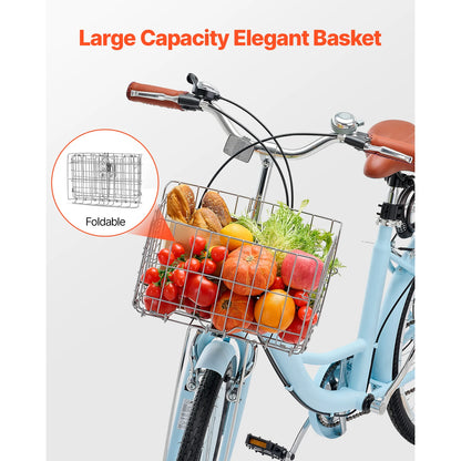 24/26" Beach Cruiser Bike with Basket
