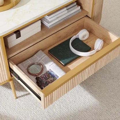 Oval Table with Drawer