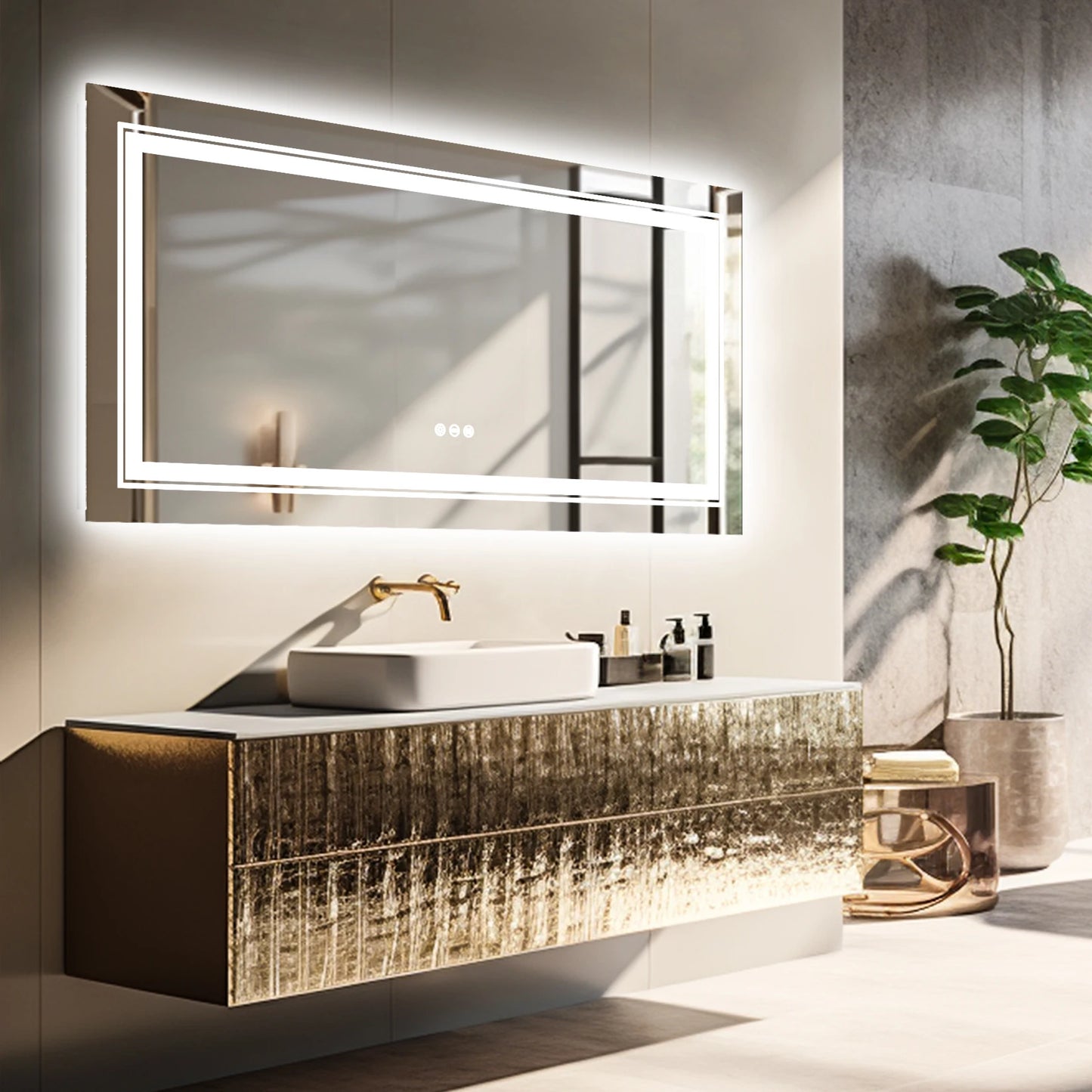 Large Rectangle Bathroom Mirror