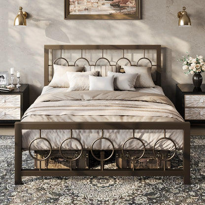 Platform Bed Frame with Headboard and Footboard