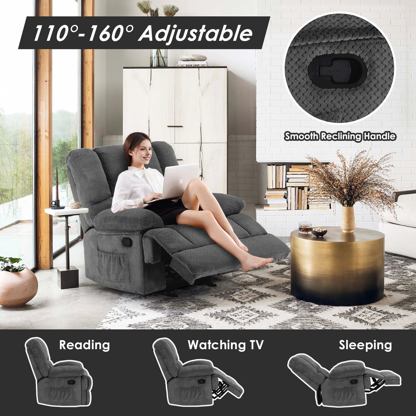Oversized Rocker Recliner Chair