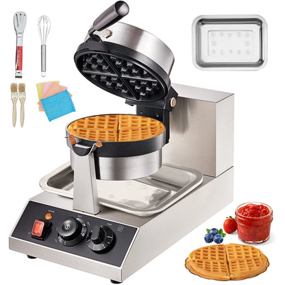 Stainless Steel Round Waffle Iron