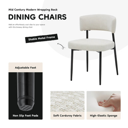 Round Dining Chairs Set of 4
