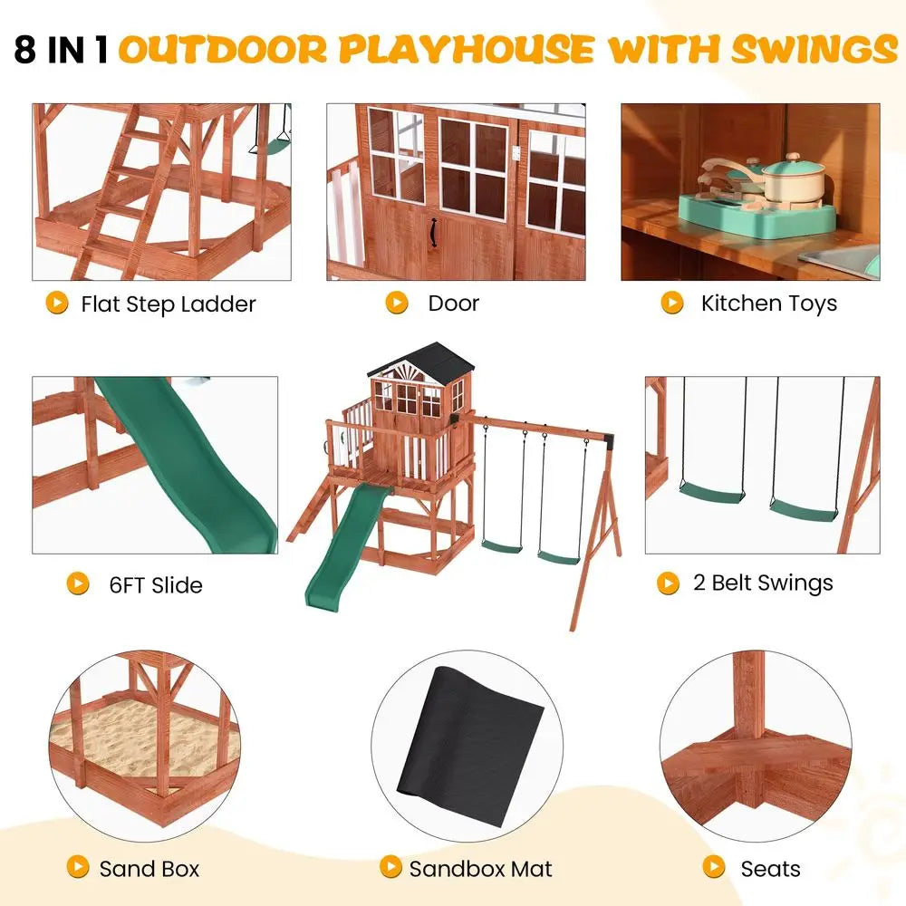 ,8 in 1 Outdoor Playset