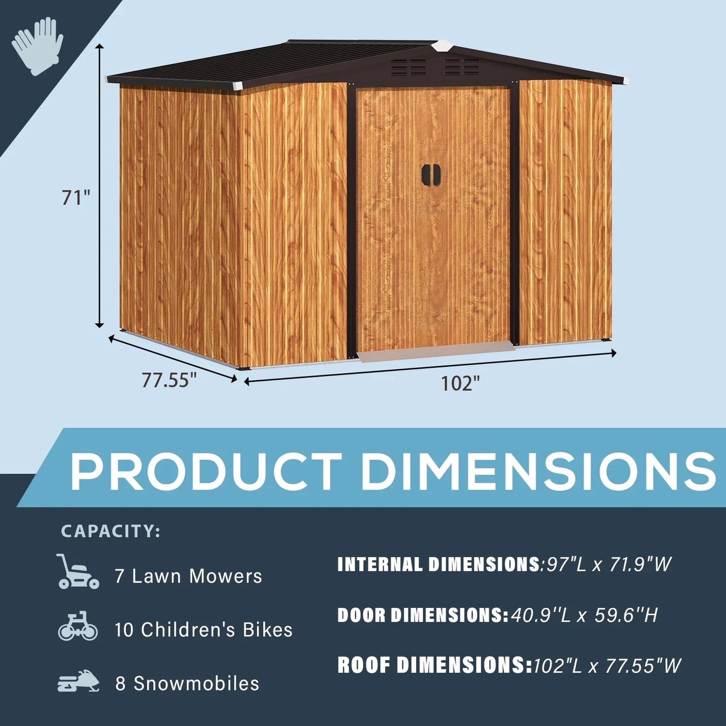 Storage Shed with Sliding Door