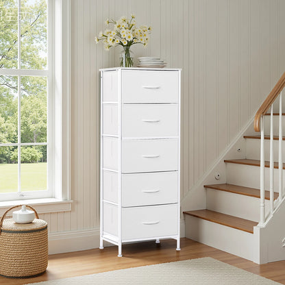 Dresser with 5 Fabric Drawers